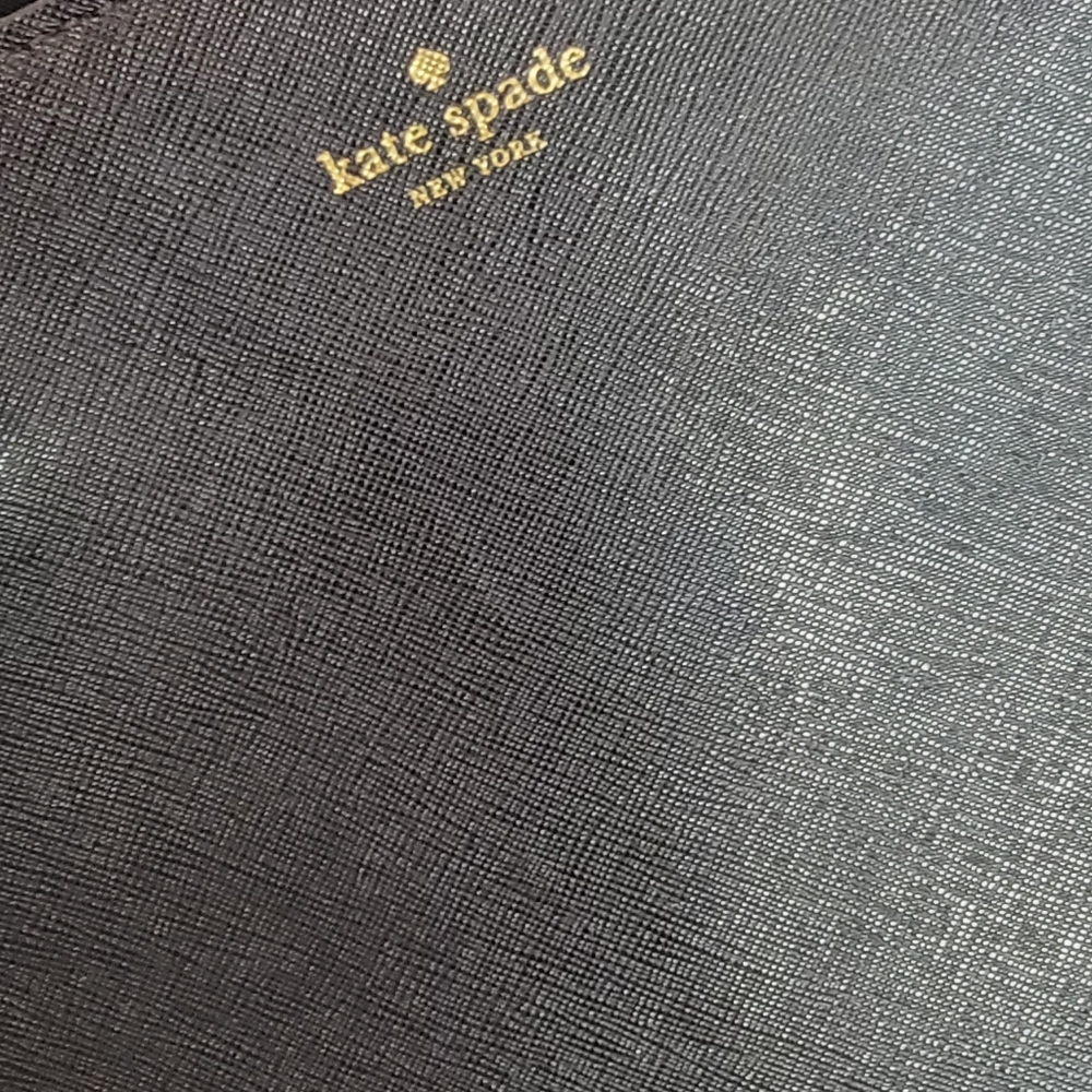 Kate Spade Laurel Way Jeweled Large Hadlee Black Leather Bag 11.5"‎ X 10" EUC - Picture 10 of 16